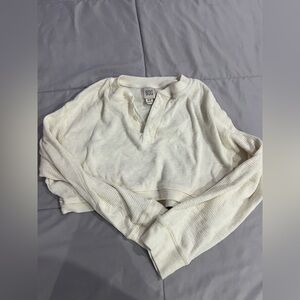 Urban outfitters cropped button sweater ￼